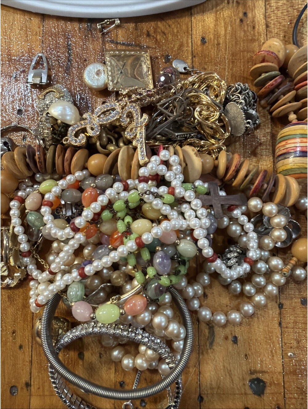 Vintage Beads Bubbles And Other Treasures Over A Pound #7
